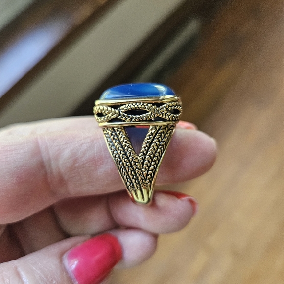 Barse Blue  Statement Ring Sz 11.5 - Picture 5 of 7